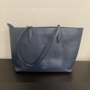 Kate Spade Shoulder Bag Tote Blue Large Handbag Purse‎